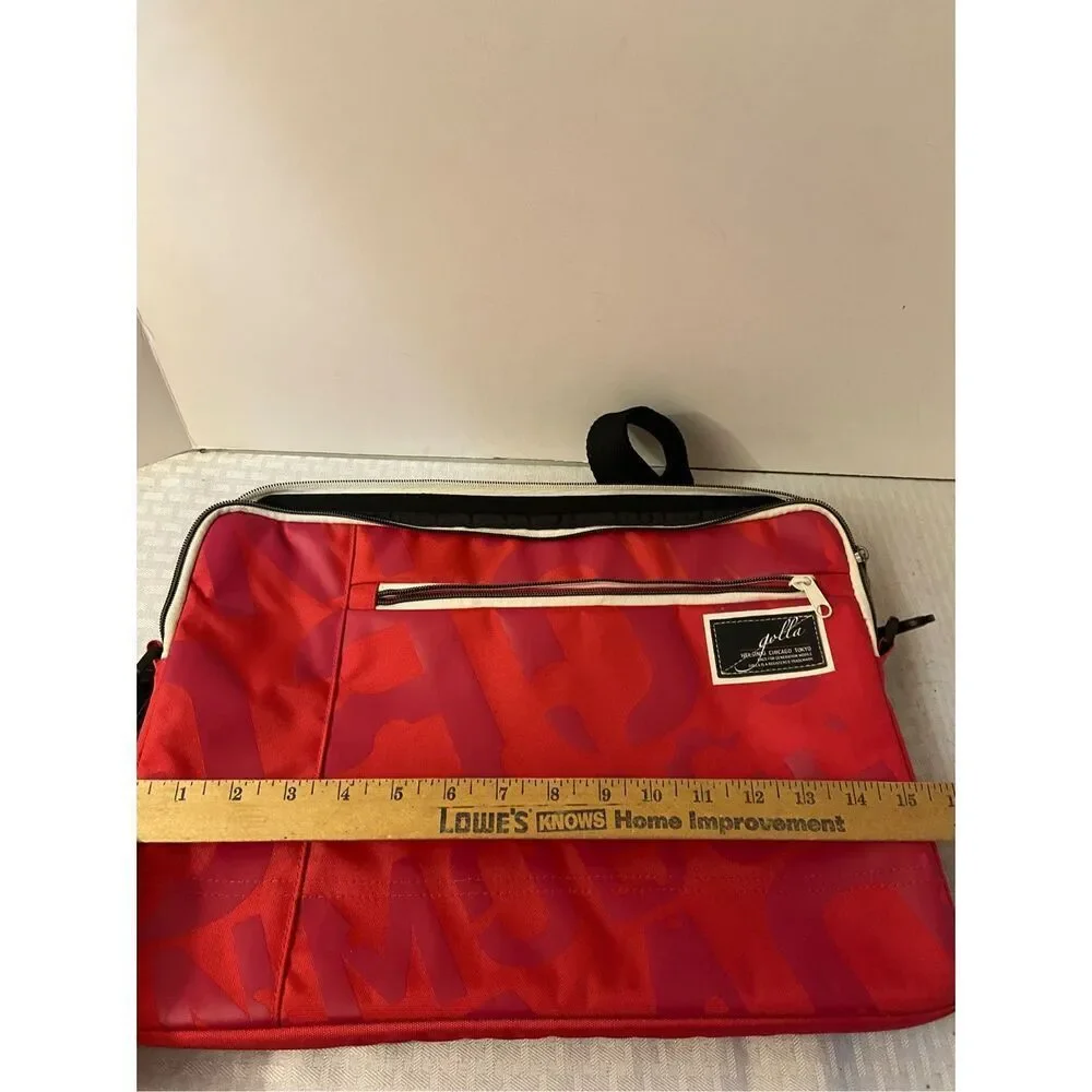 Golla zipper padded lap top‎ red/pink adjustable strap 15.5
